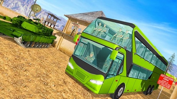 City Army Bus Game 3D游戏截图3