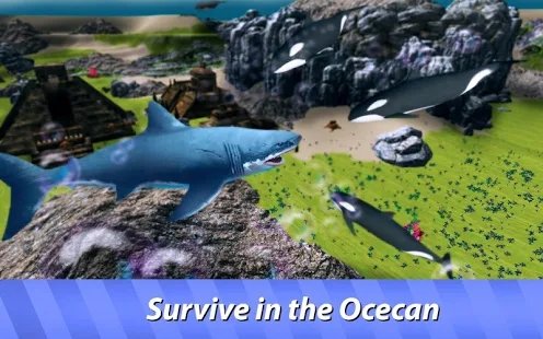 巨齿鲨生存模拟器(Megalodon Survival Simulator - be a monster shark!)图3