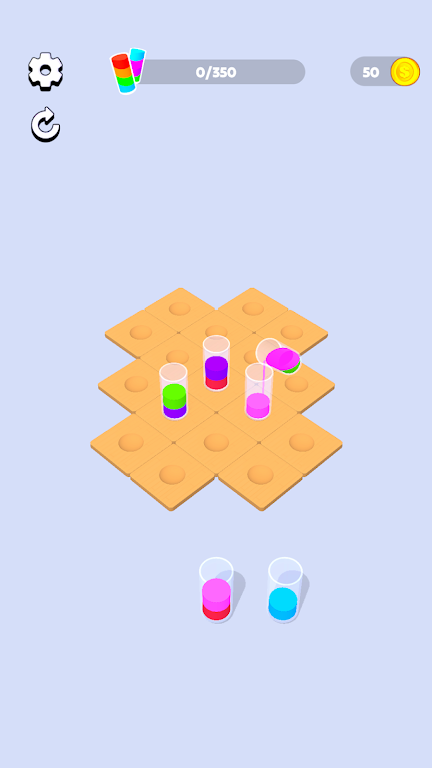瓶子排序3D游戏(bottle sort 3d)图1