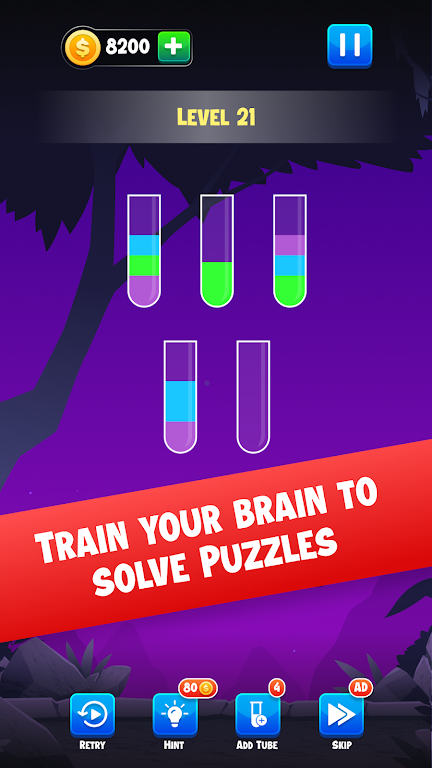水分类彩色益智游戏(water sort color puzzle game)图1