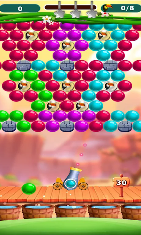 泡泡射击者小鸟救援游戏(bubbleshooterbirdrescue)图1