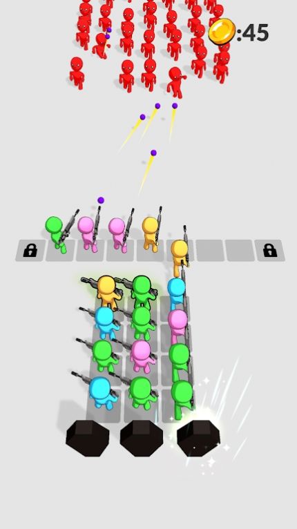 合并火柴人排序射击(Queued Shooters)图3