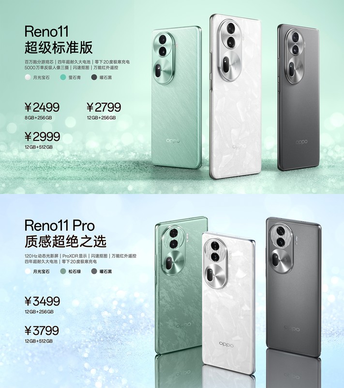 四年电池包换，续航无忧！OPPOReno11全系搭载超耐久电池