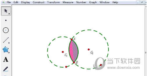 几何画板怎么给两圆相交部分涂颜色上色方法介绍
