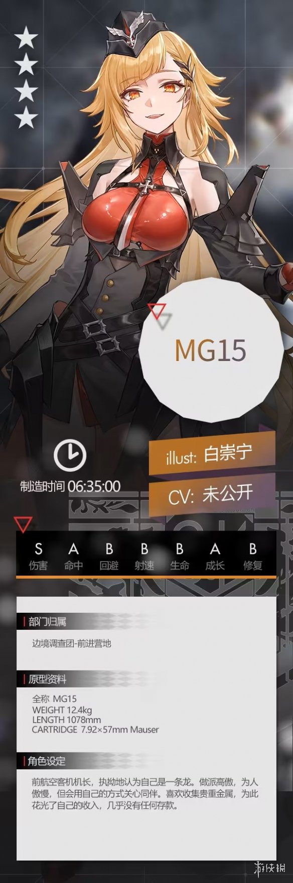 少女前线MG15怎么样