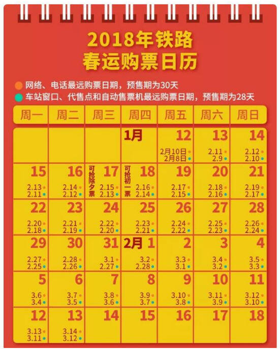 2018春运抢票时间-春运抢票时间攻略