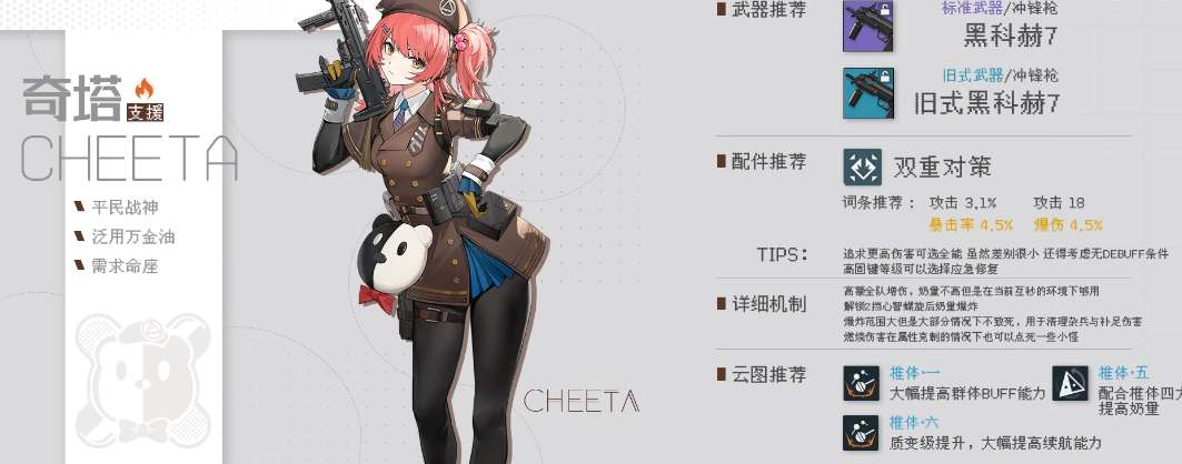 少女前线2追放奇塔值得培养吗