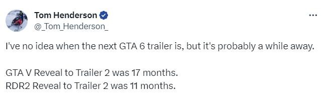 GTA6下个新预告可能还要再等一年R星传统