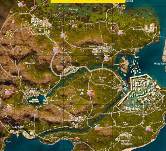 pubg维寒迪滑翔机刷新点一览