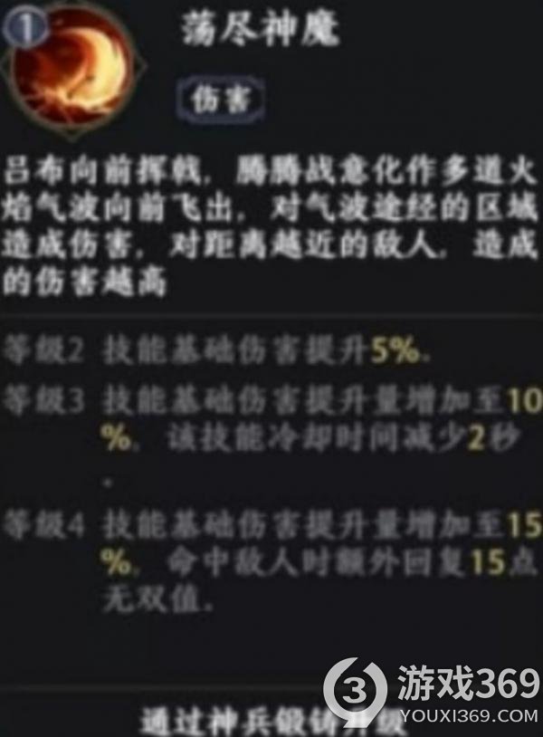 极无双2吕布技能介绍极无双2吕布技能全解析