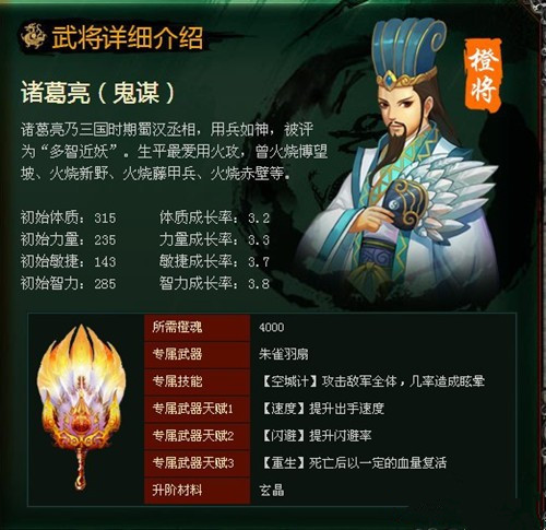 神机妙算新斗将魂最强武将诸葛亮详细介绍