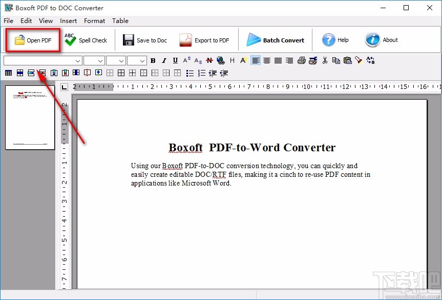 BoxoftPDFtoDOCConverter将PDF文件转为Word文件的方法