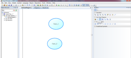 PowerDesigner创建用例模型的操作过程