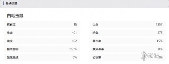 西游笔绘西行白毛玉鼠技能强度一览