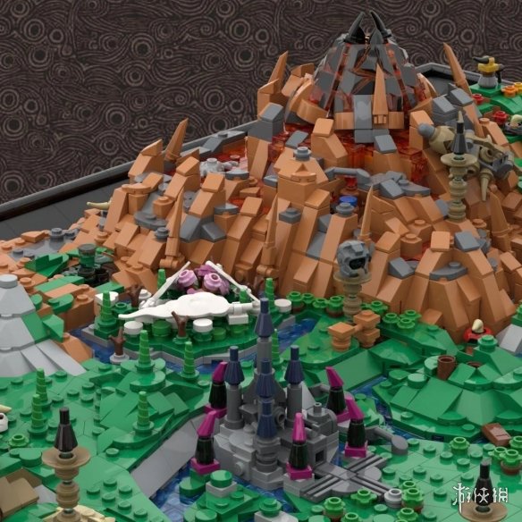 塞尔达玩家用乐高积木搭建海拉鲁地图：近1.5万块