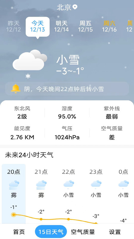 天气预报晴