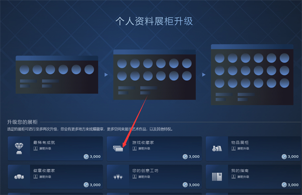steam展柜怎么提升等级