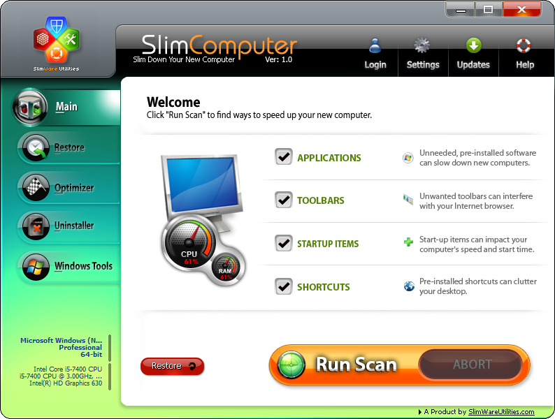 SlimComputer卸载软件程序的方法