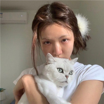 一组抱着猫的2021高颜值女生头像你也要做一个很哇塞的女孩