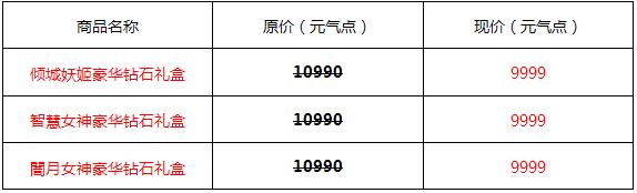 幻想神域双十二经典商品全场1折起