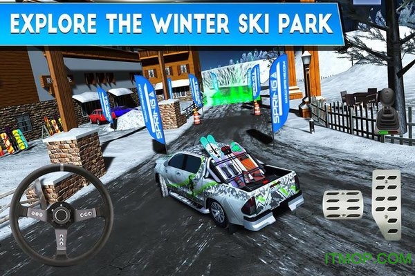 冬季滑雪场雪地车模拟驾驶WinterSkiPark:SnowDriver截图1