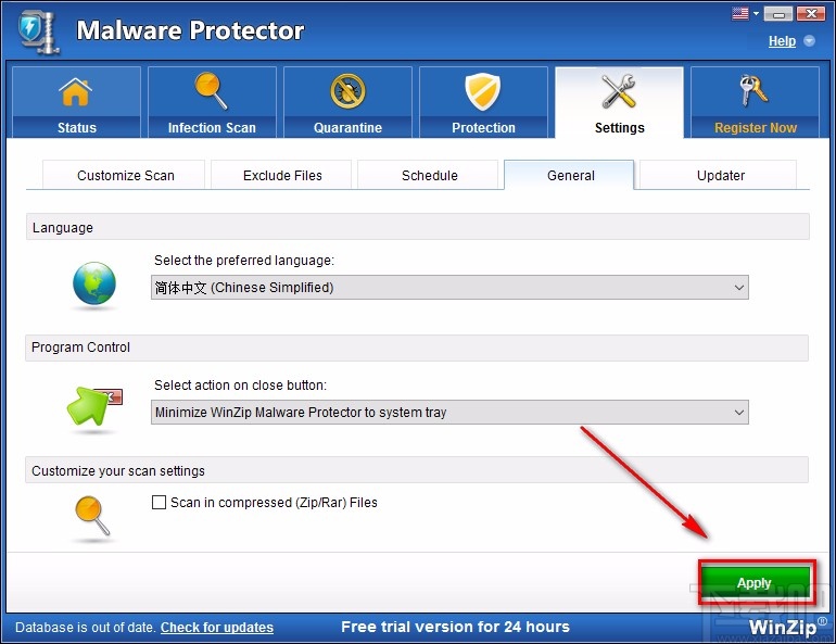 MalwareProtector设置中文的方法