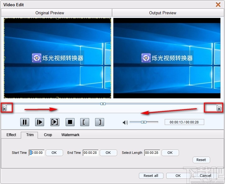 4EasysoftMODConverter剪切视频的方法