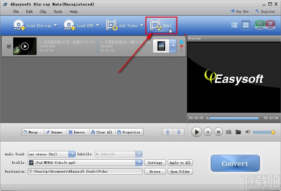 4EasysoftBluRayMate剪切视频的操作方法