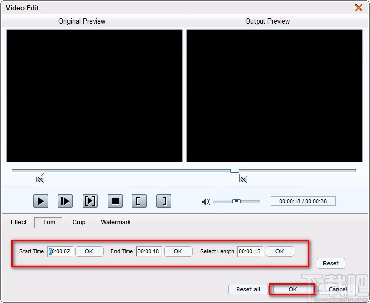 4EasysoftMODConverter剪切视频的方法