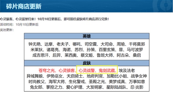 王者荣耀新皮肤爆料2024年10月王者荣耀新皮肤最新消息