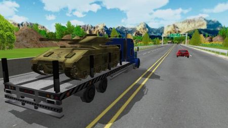 坦克运输车3D图1