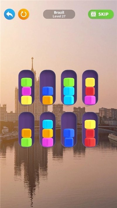 方块排序谜题3D图1