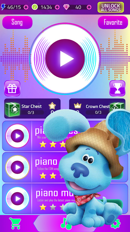 蓝色线索钢琴图1