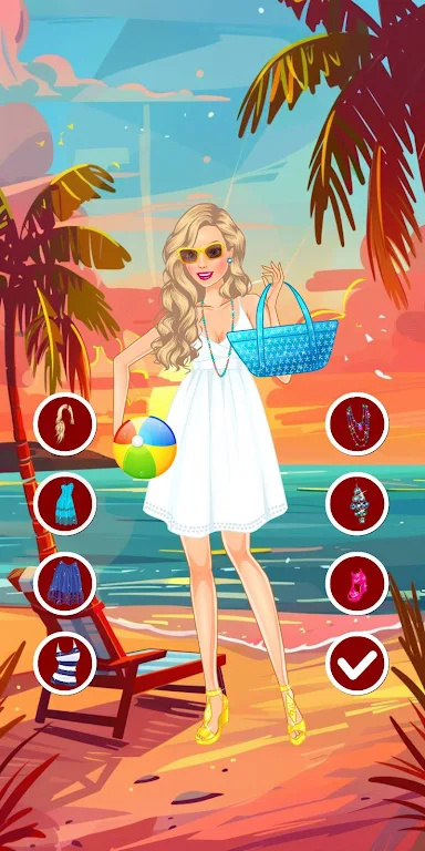 海滩旅行女孩装扮游戏