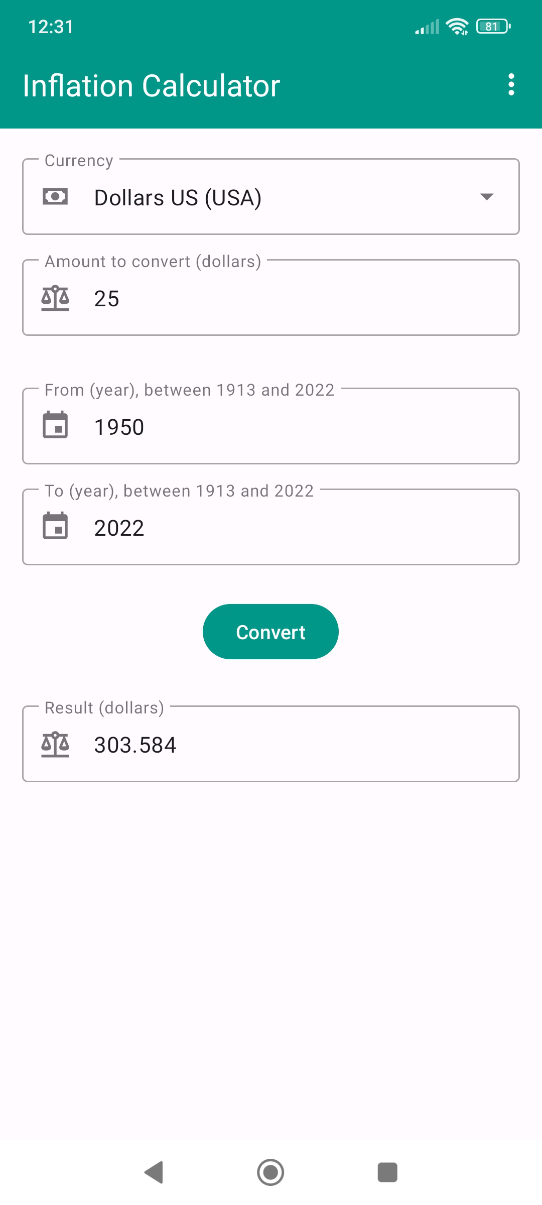 通货膨胀计算器app图1