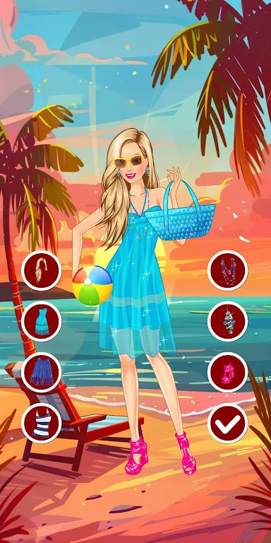 海滩旅行女孩装扮游戏