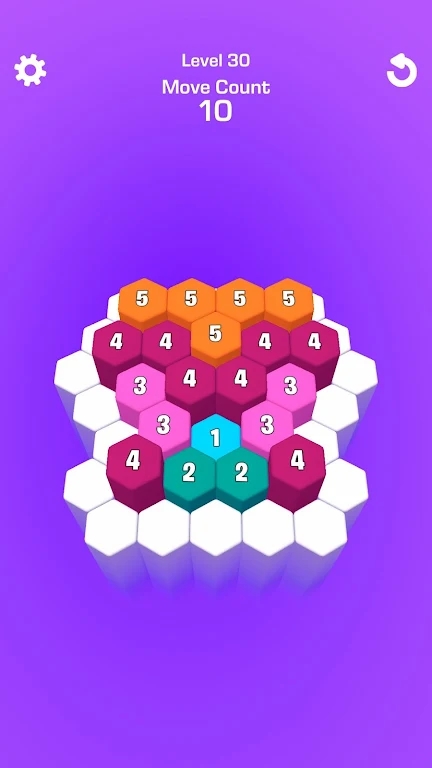 六边形上升消除3D游戏图2