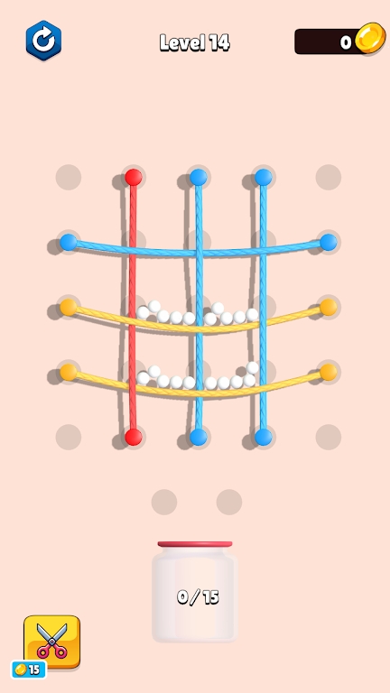 移动绳子落球游戏