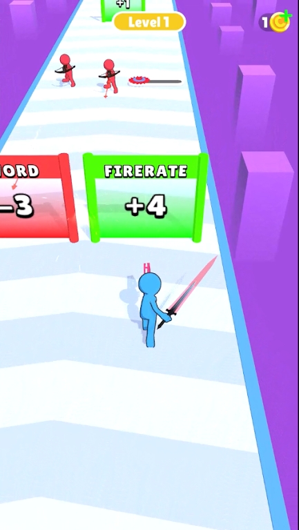 刀锋枪奔跑游戏(Blade Gun Run)图2