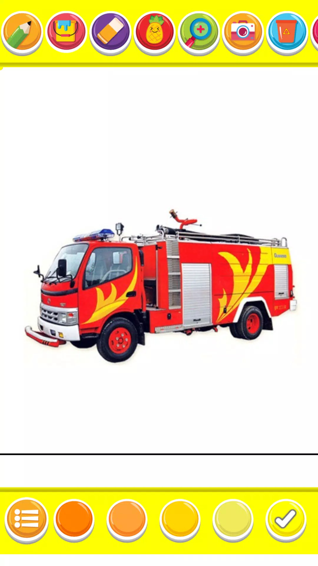 消防车涂色书游戏(fire truck coloring book)图3
