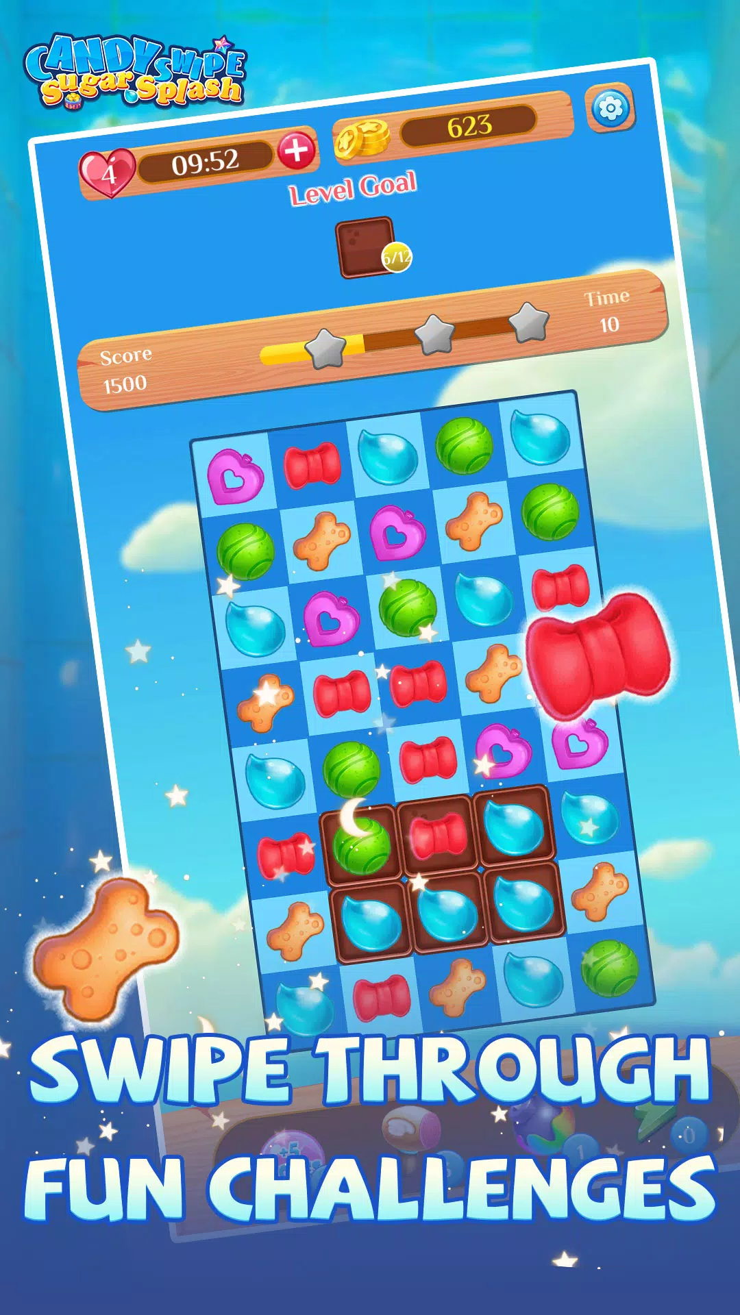 糖果轻扫糖飞溅游戏(Candy Swipe: Sugar Splash)图3