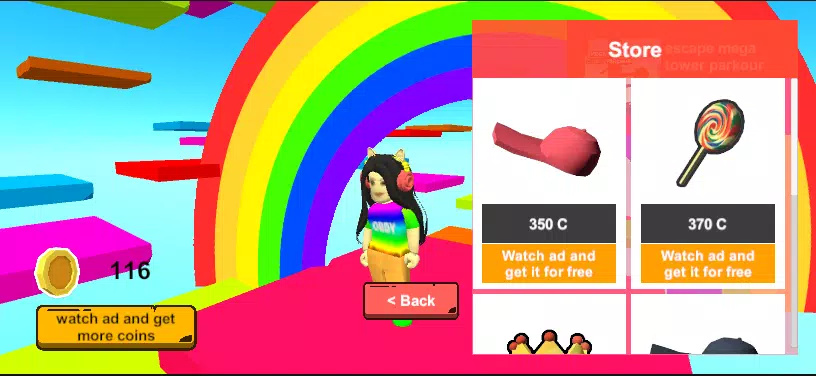 彩虹跑酷游戏(rainbow obby parkour)图2