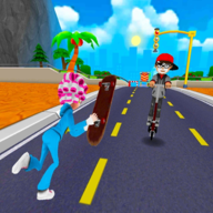 真正的滑板自行车冲浪3D游戏(Real skate Cycle Surfer 3D)