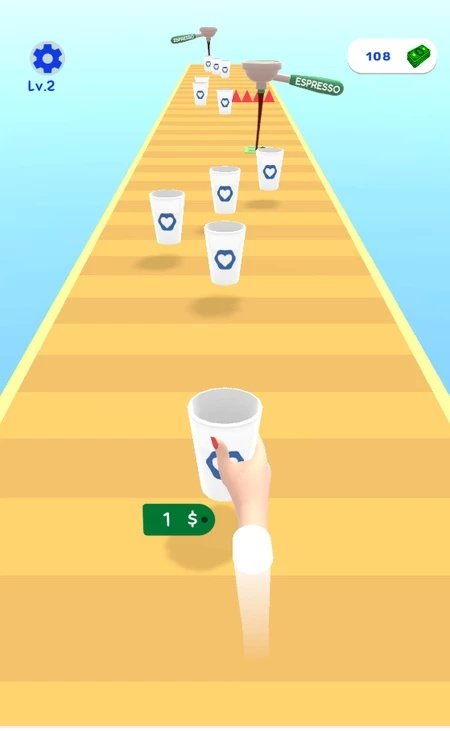咖啡堆叠跑酷游戏(Coffee Stack)图2