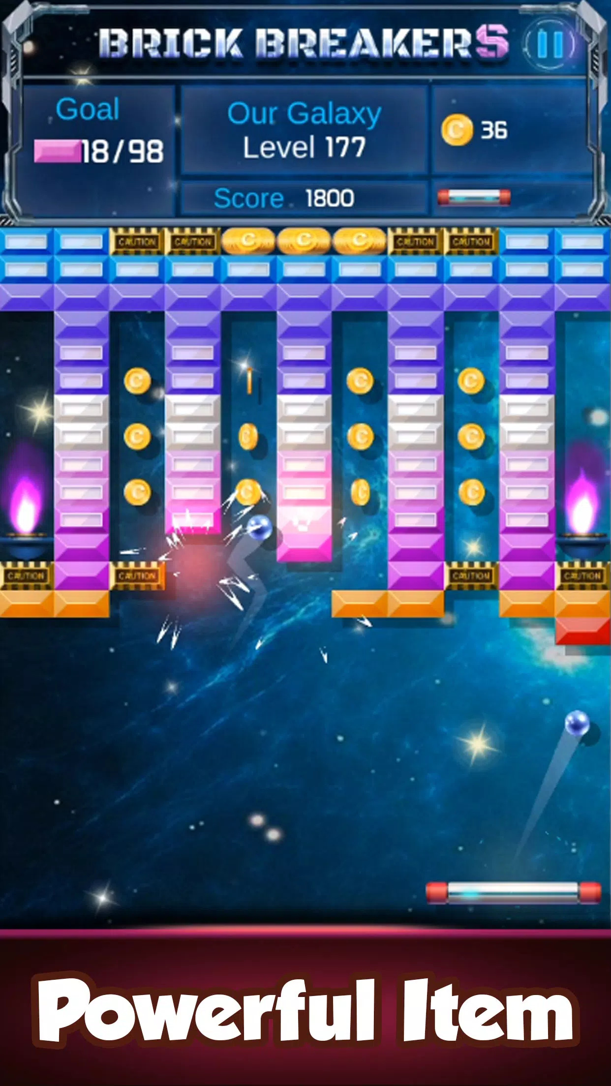 碎砖机游戏(Brickbreaker)图5