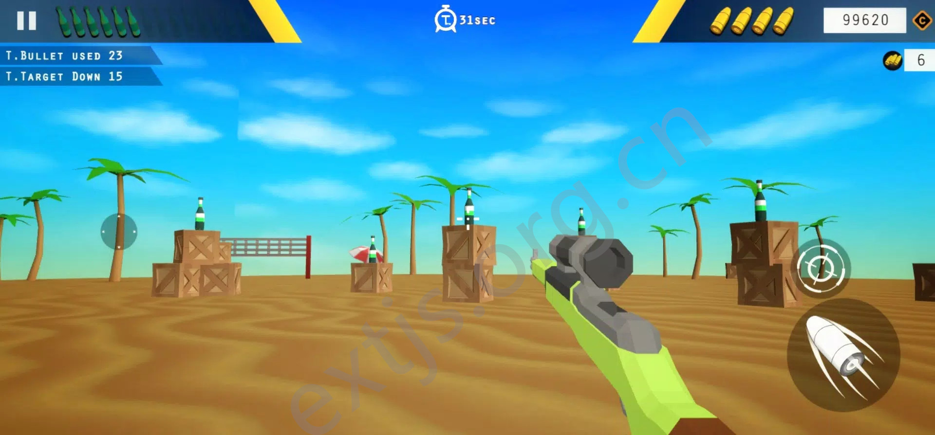 瓶子射击3D游戏(Bottle Shooting 3D)图1