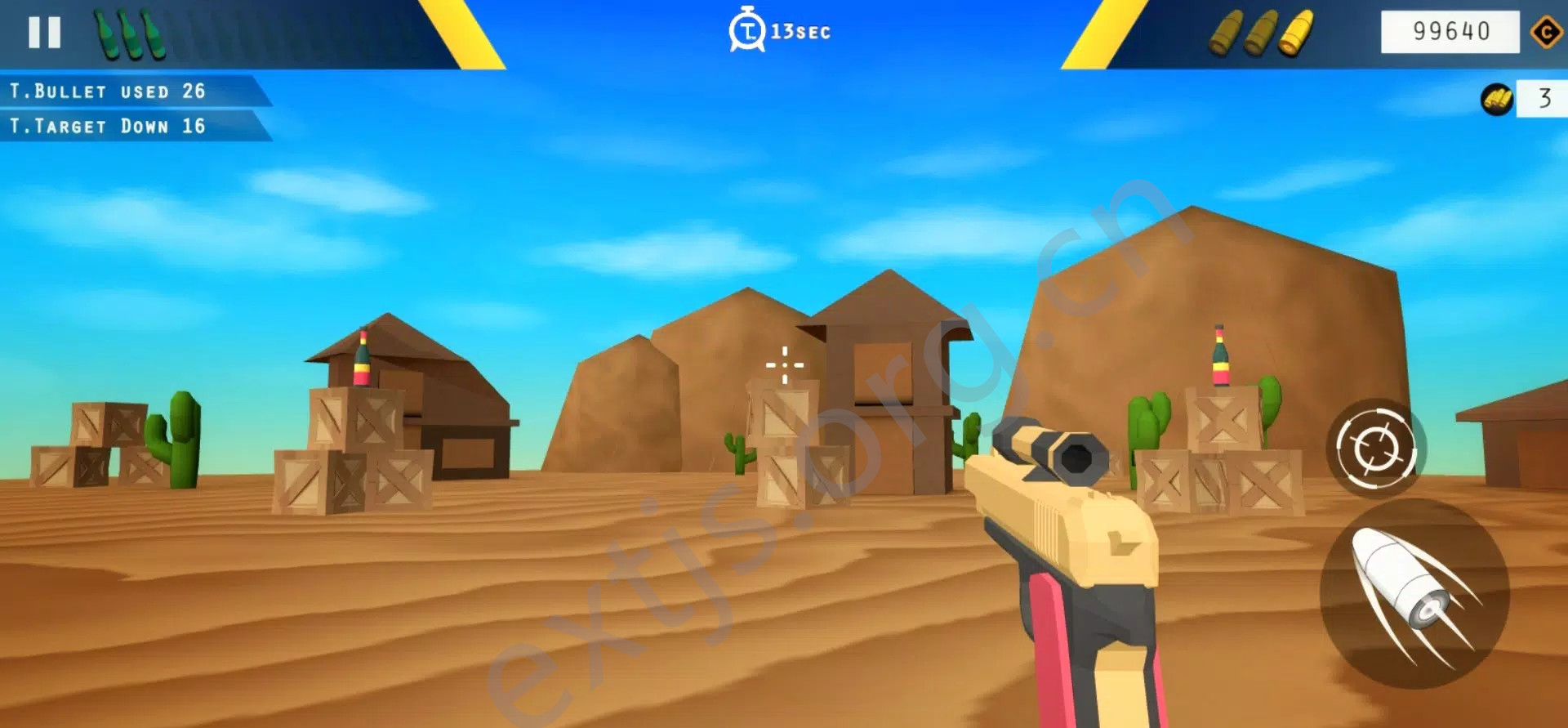 瓶子射击3D游戏(Bottle Shooting 3D)图3