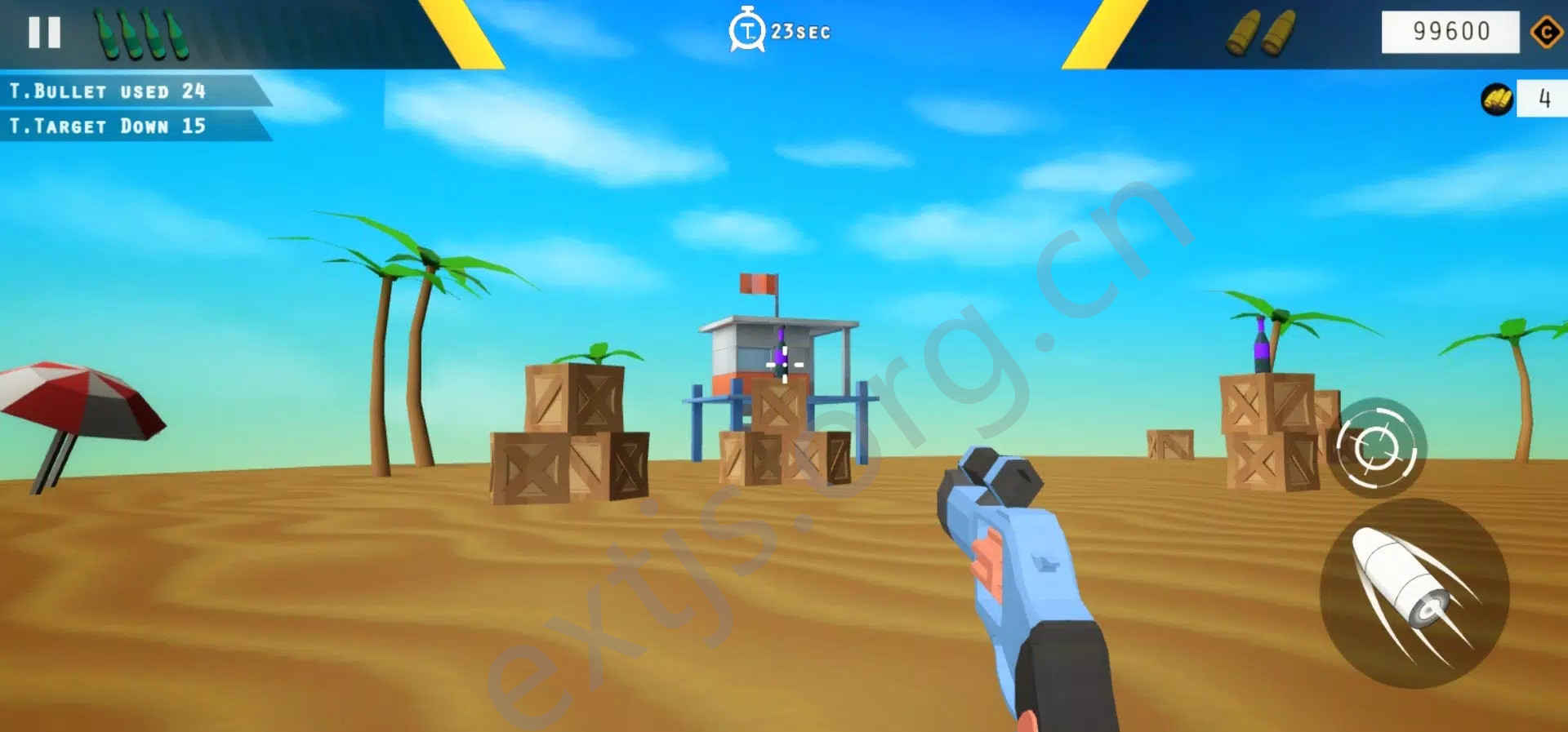 瓶子射击3D游戏(Bottle Shooting 3D)图2