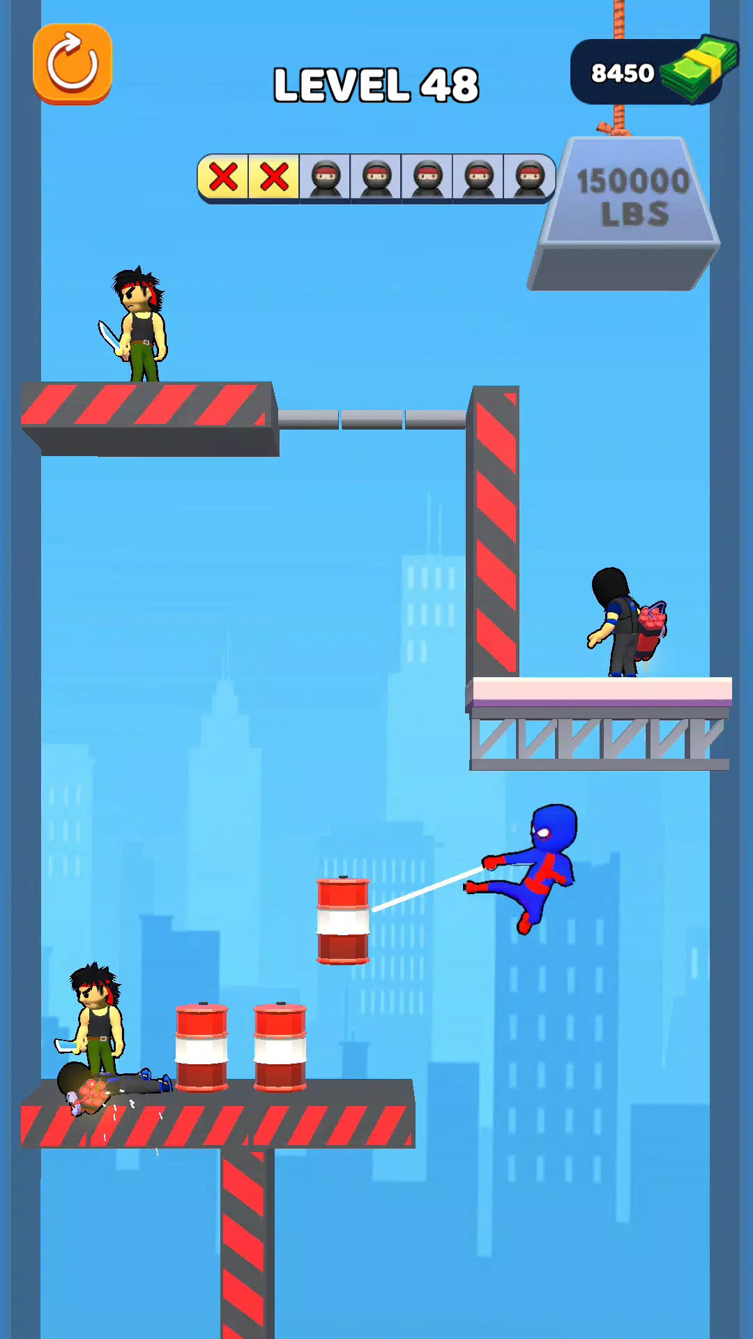 网络射手英雄摇摆战斗游戏(Web Shooter Hero Swing Fight)图3