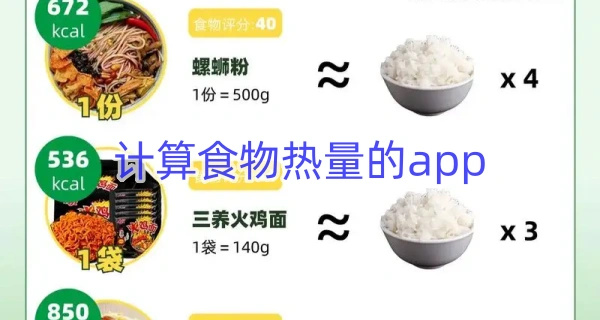 计算食物热量的app